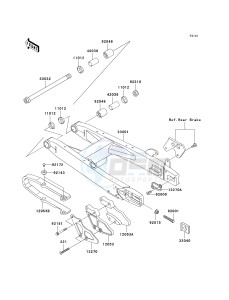 KX 85 A [KX85 MONSTER ENERGY] (A6F - A9FA) A8F drawing SWINGARM