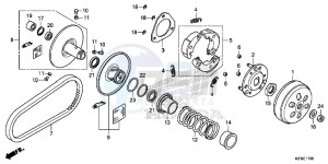 SH125DSE SH125DS UK - (E) drawing DRIVEN FACE