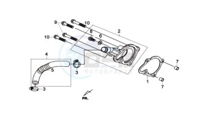 GTS 300i ABS drawing WATER PUMP COVER