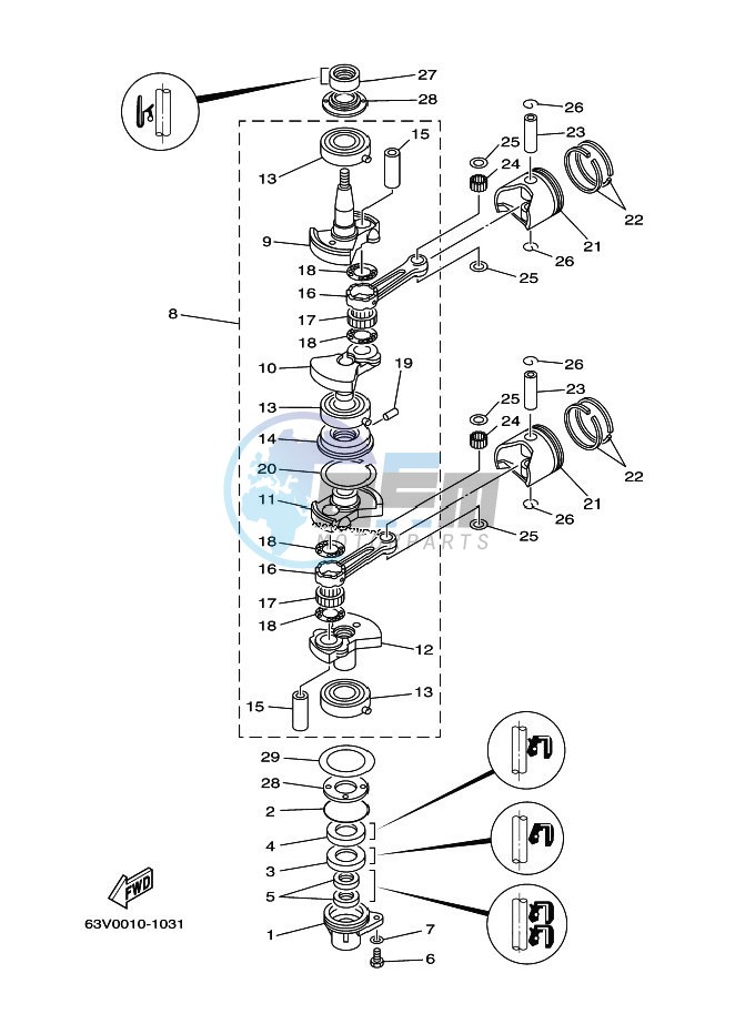 CRANKSHAFT--PISTON