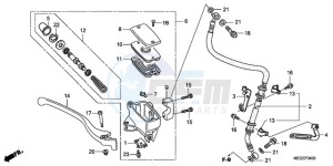 VT750C9 Korea - (KO / MK) drawing FRONT BRAKE MASTER CYLINDER