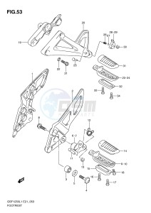 GSF1250 (E21) Bandit drawing FOOTREST