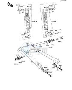 KZ 250 W [LTD BELT] (W1) [LTD BELT] drawing SWING ARM_SHOCK ABSORBERS