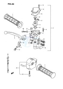 LT80 (P1) drawing FRONT BRAKE LEVER