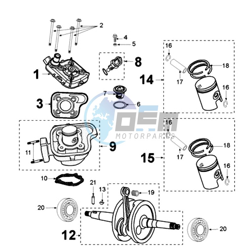 CRANKSHAFT 12X15X20