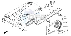 CB750F2 SEVEN FIFTY drawing SWINGARM