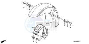 VT750CA9 UK - (E / MKH MME ST) drawing FRONT FENDER