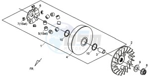 MAXSYM 400 EFI ABS drawing CLUTCH / V BELT