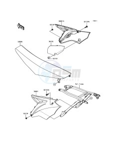 KX250F KX252AHF EU drawing Side Covers