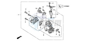 ANF125 drawing THROTTLE BODY