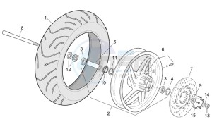 Leonardo 250 (eng. Yamaha) drawing Front wheel