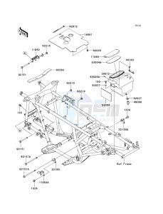 KVF 650 A [PRAIRIE 650 4X4] (A1) [PRAIRIE 650 4X4] drawing FRAME FITTINGS