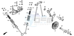 CG125 drawing CAMSHAFT/VALVE