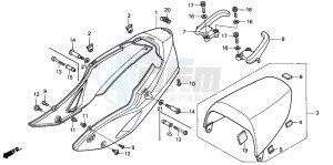 VFR800FI drawing REAR COWL