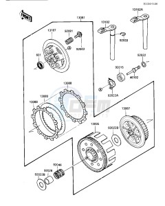 KXF 250 A [TECATE 4] (A1-A2) [TECATE 4] drawing CLUTCH