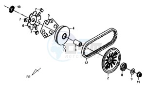 FIDDLE II 50 drawing CLUTCH / V BELT