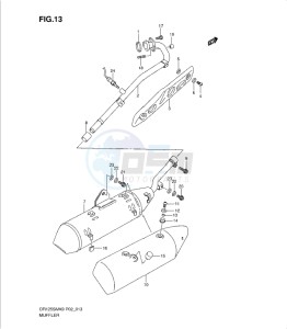 DR125SML0 drawing MUFFLER