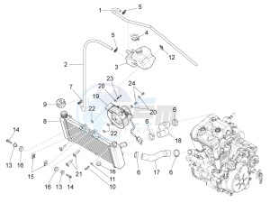 RS 125 RS 4T E4 ABS (EMEA) drawing Cooling system