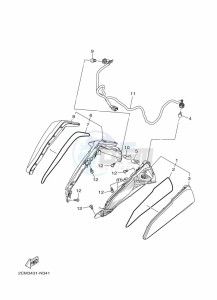 GPD125-A NMAX 125 (BV3D) drawing STEERING HANDLE & CABLE