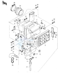 KL 250 A [KLR250] (A3-A4) [KLR250] drawing AIR CLEANER -- 80-81 KL250-A3_A4- -