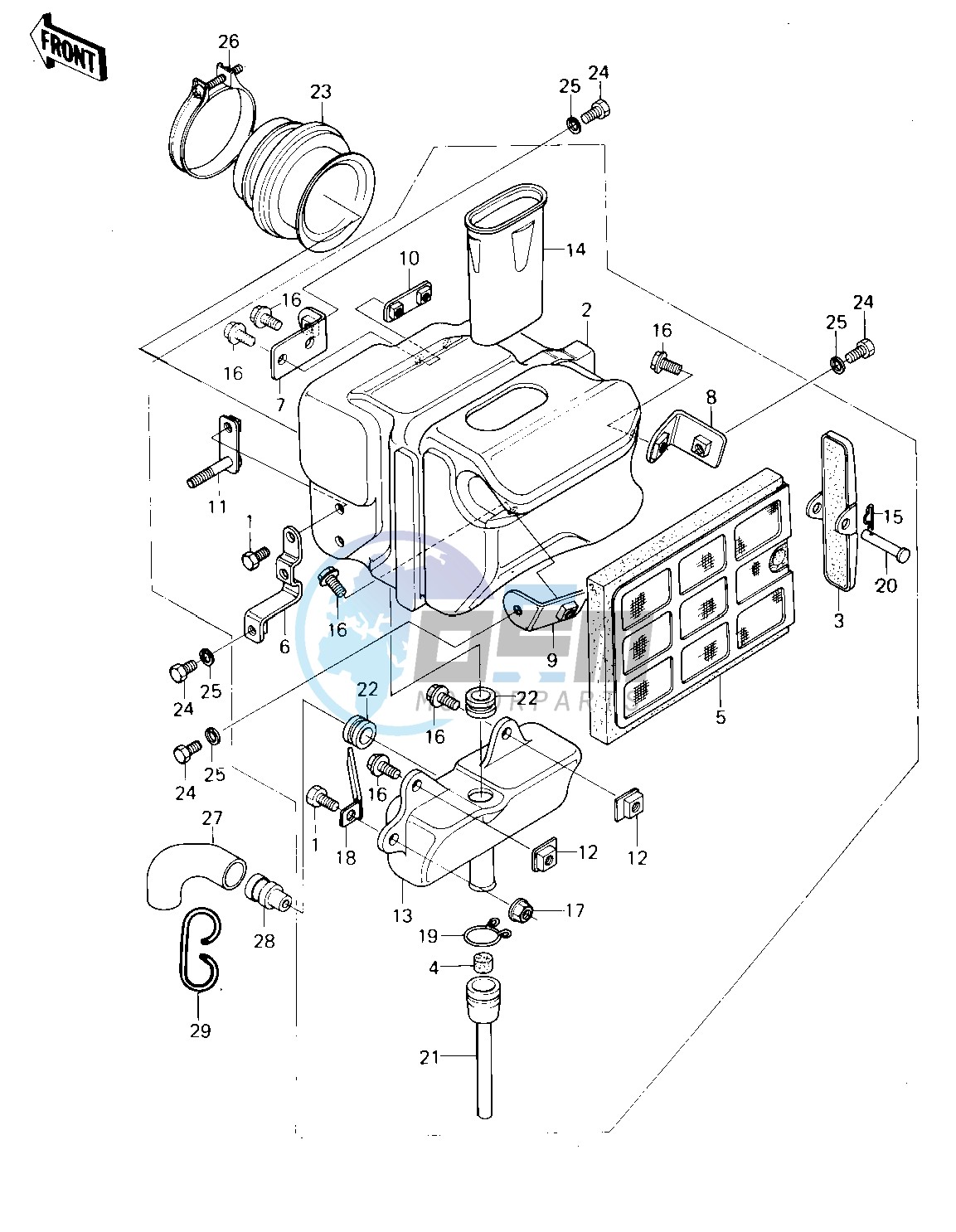 AIR CLEANER -- 80-81 KL250-A3_A4- -