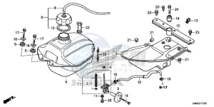 TRX250TEE FOURTRAX RECON ES Europe Direct - (ED) drawing FUEL TANK