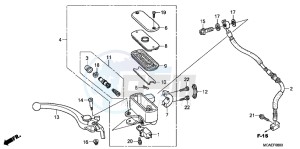 GL1800C drawing FRONT BRAKE MASTER CYLINDER