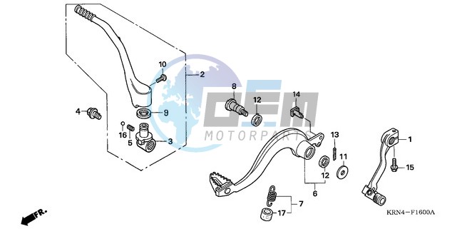 PEDAL/KICK STARTER ARM