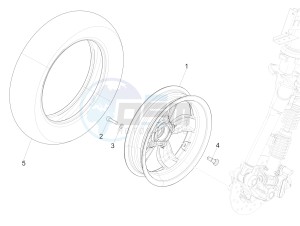 Primavera 50 4T-4V (NAFTA) drawing Front wheel