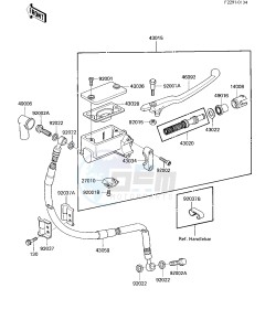 KL 600 B [KL600] (B1-B2) [KL600] drawing FRONT MASTER CYLINDER