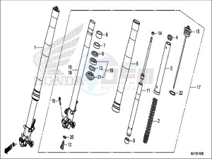 CRF1000DH 2ED - (2ED) drawing FRONT FORK