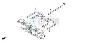 CBR600RR drawing THROTTLE BODY (TUBING)