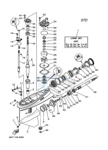 F115AETL drawing PROPELLER-HOUSING-AND-TRANSMISSION-1