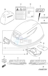 DF 9.9B drawing Engine Cover