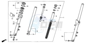 CBF600S drawing FRONT FORK