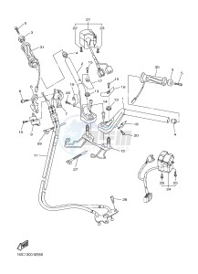 FJR1300A FJR1300A ABS (1MC1,1MC2 1MC6) drawing STEERING HANDLE & CABLE