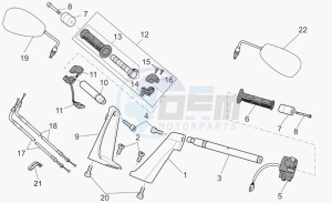 Breva V 850 IE IE drawing Handlebar - controls