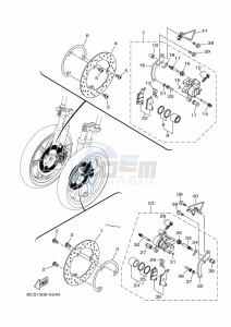 MWS125-C TRICITY 125 (BCS5) drawing FRONT BRAKE CALIPER