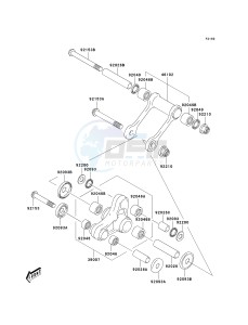 KLX 125 A (A1-A3) drawing REAR SUSPENSION