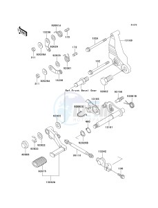 ZG 1000 A [CONCOURS] (A20) A20 drawing GEAR CHANGE MECHANISM