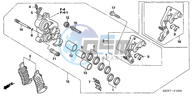 R. FRONT BRAKE CALIPER