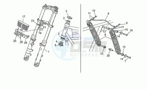 65 GT 650 drawing Front/rear shock absorber