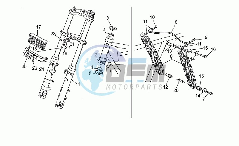 Front/rear shock absorber