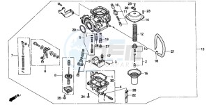 CB250 drawing CARBURETOR