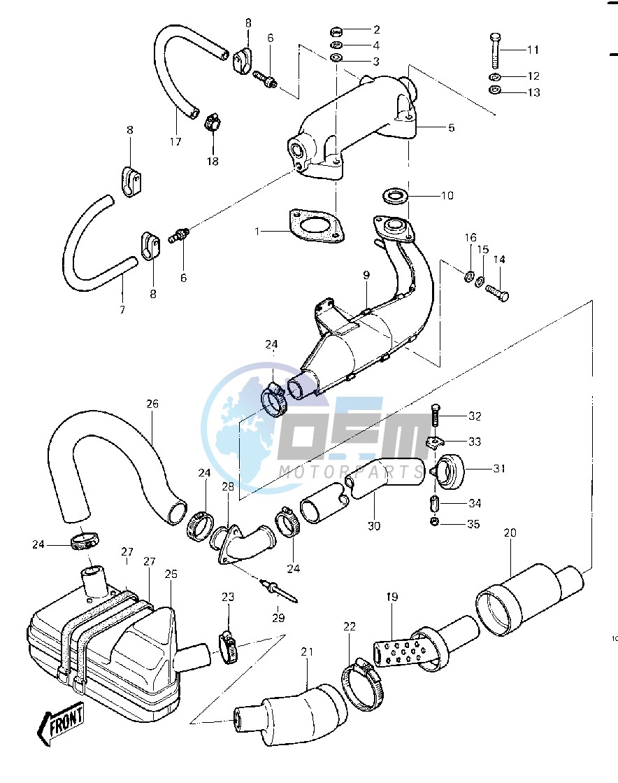 MUFFLER -- 82-83 JS440-A6_A7- -