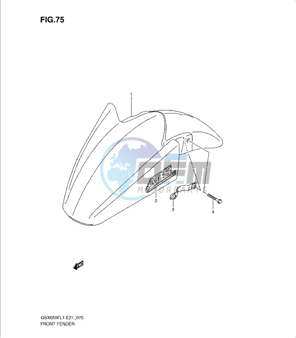 FRONT FENDER (GSX650FUAL1 E21)