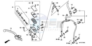 CB600F9 U / ABS ST drawing FR. BRAKE MASTER CYLINDER (CB600F/F3)