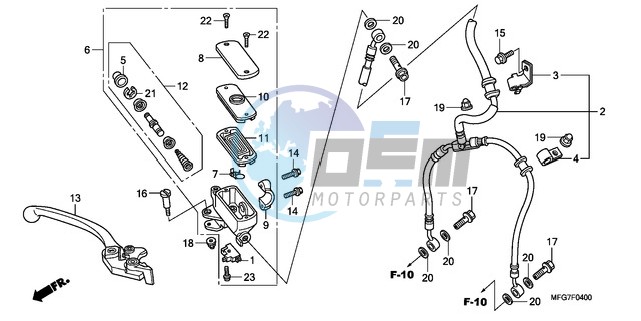 FR. BRAKE MASTER CYLINDER (CB600F/F3)