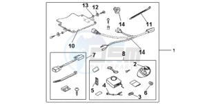 GL18009 NZ / AB NAV - (NZ / AB NAV) drawing SUBKIT ALARM ATT