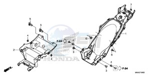 NC750XDG SH125AS UK - (E) drawing REAR FENDER